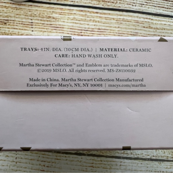 MARTHA STEWART set of 2 ceramic you & me heart trinket trays - Picture 7 of 8